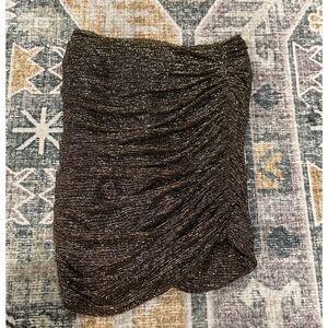 Zara Black and Gold Mini Skirt